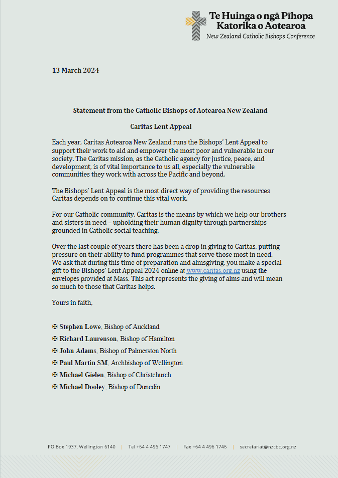 Slide Bishops Caritas statement 13 March