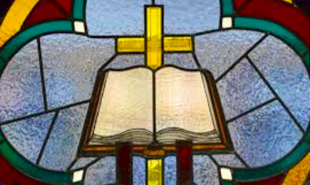 Stained glass bible PM